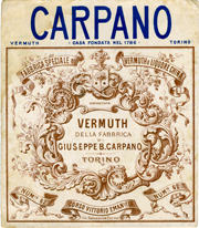 vintage carpano vermuth label
